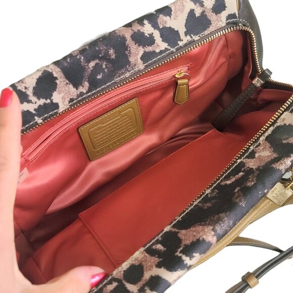 Coach Leopard Madison Handbag 25642 with COA certificate - Picture 8 of 14